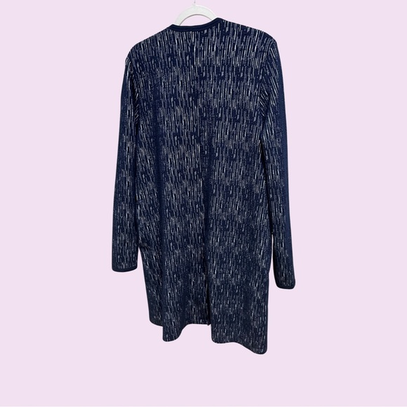 Navy Longline Jacquard Coat by Long Tall Sally - Picture 7 of 10